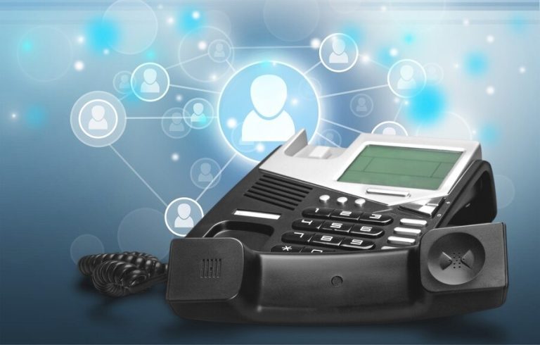 black-office-phone-with-bright-d